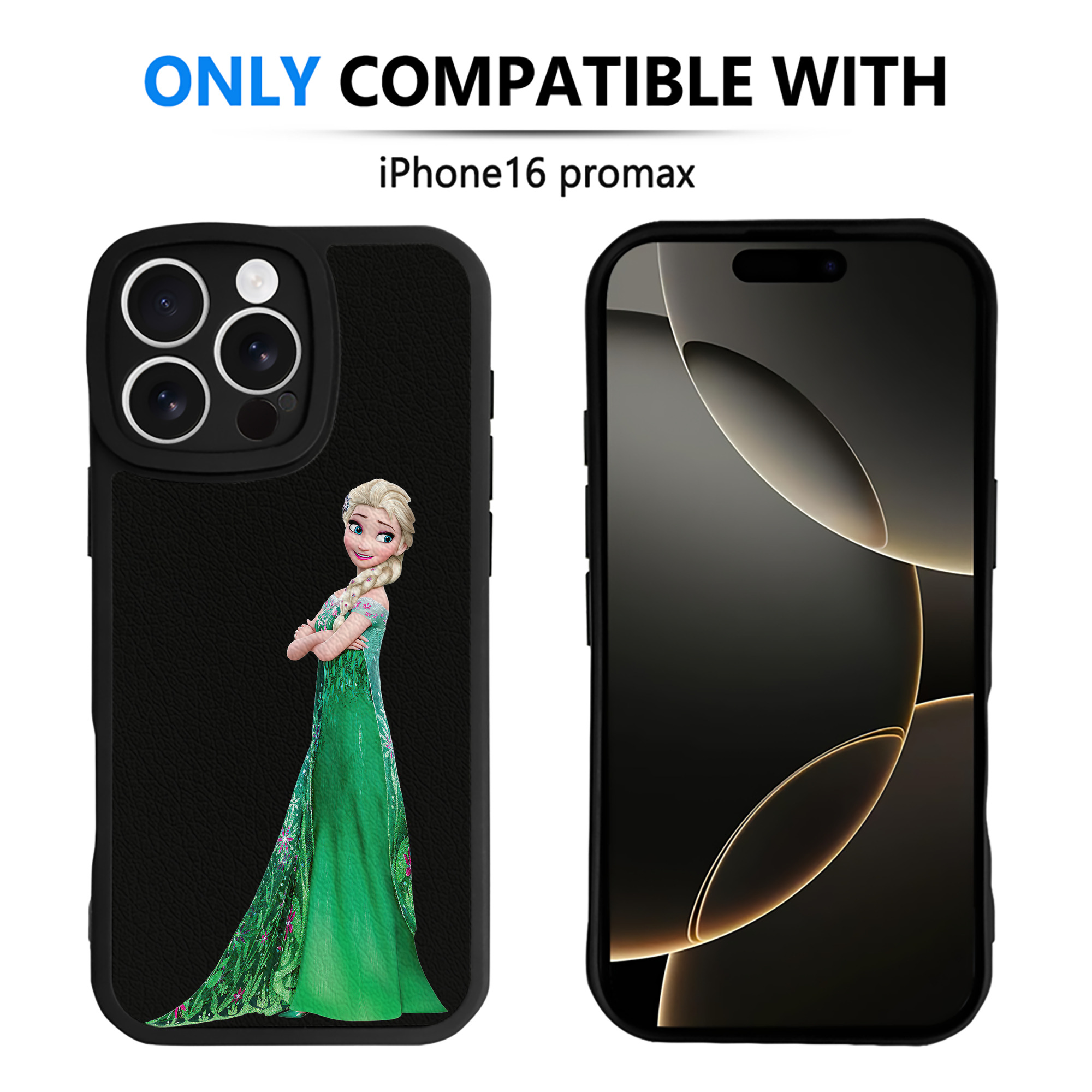 （画像用） アナと雪の女王 アンナ エルサ Frozen Anna Elsa 【iPhone 16シリーズ対応】シリコンスマホケース（レザー調） 材質：シリコン